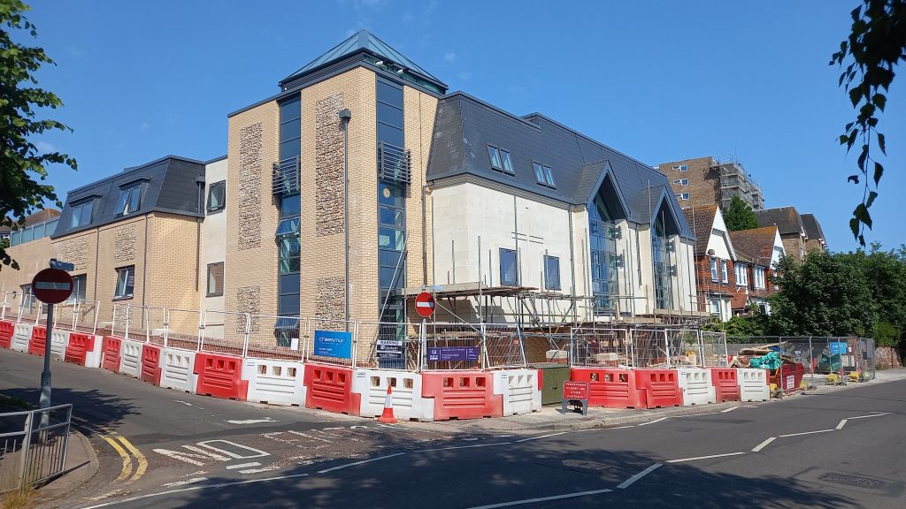 Emmanuel Church Eastbourne during construction