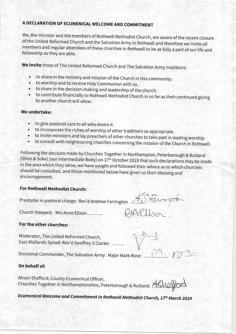 Rothwell’s ecumenical welcome – Churches Together in England