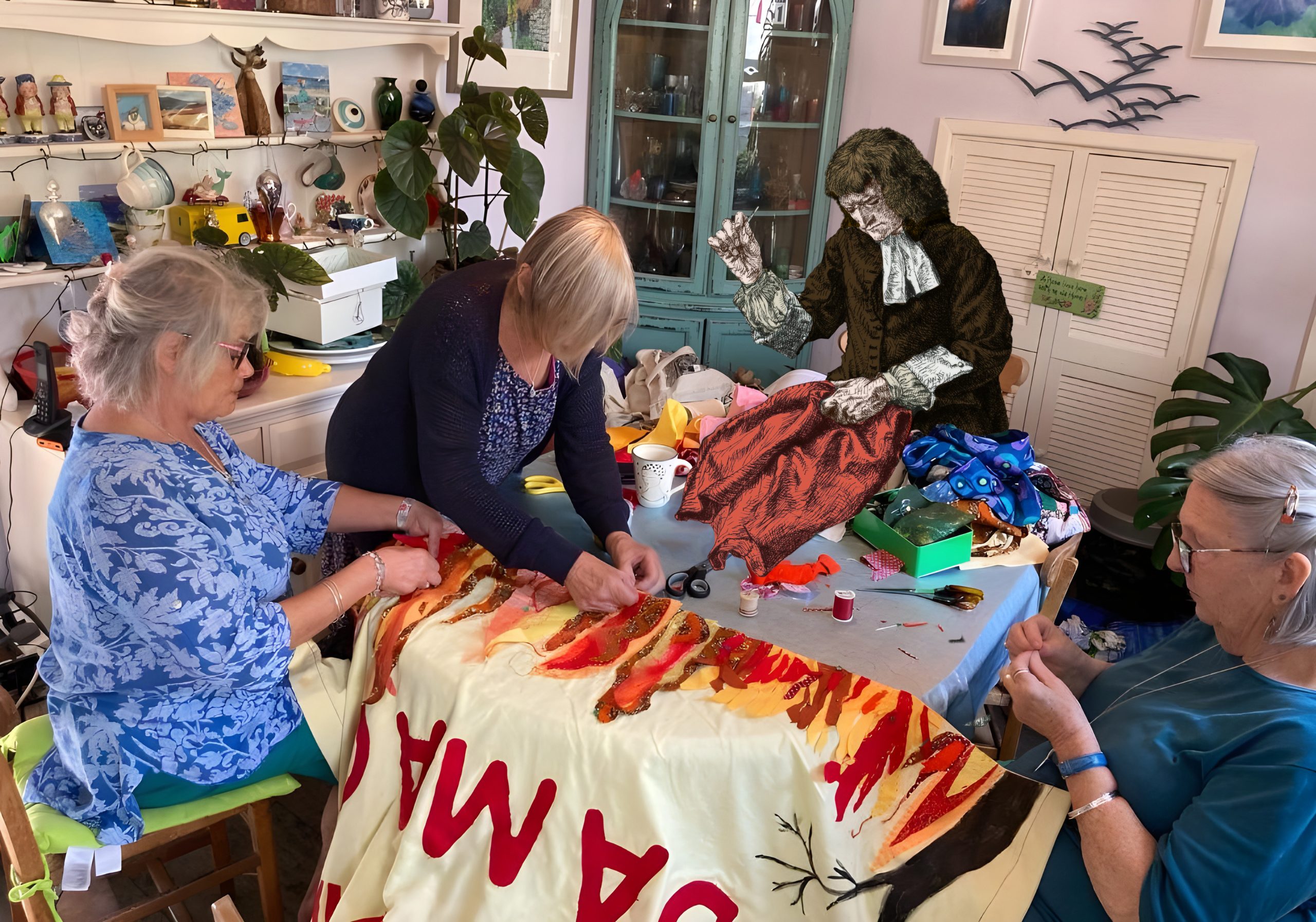 banner production for a Loss and Damage protest