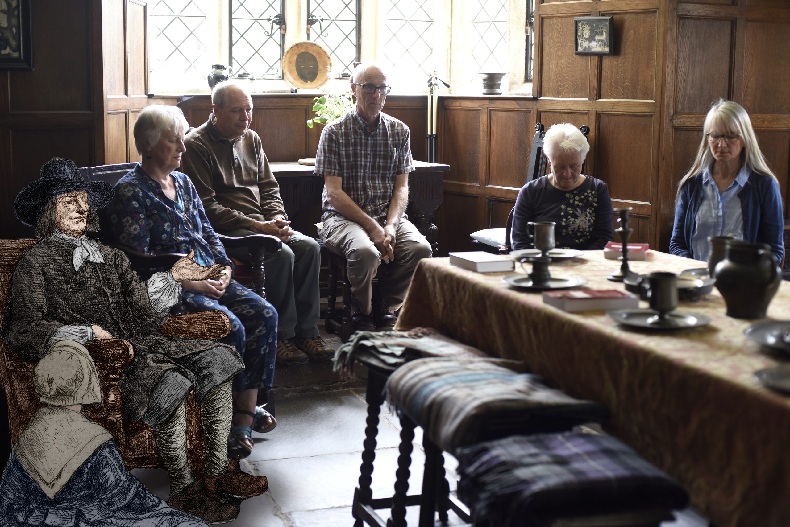 A Quaker meeting at Swarthmoor Hall