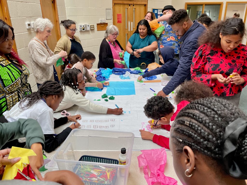 Colouring congregation at Christ Church Chineham