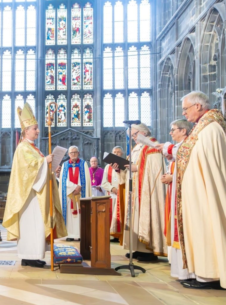 Bishop Paulina being installed at the head of the Lutheran Church in Great Britain