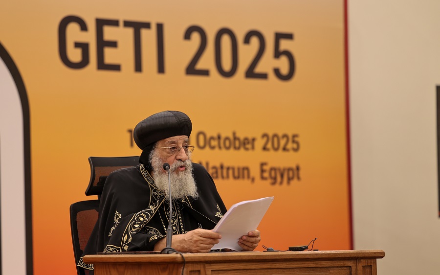 His Holiness Pope Tawadros II, head of the Coptic Orthodox Church, addressed the participants of GETI 2025.