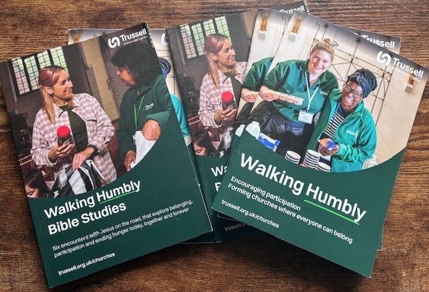A photo of the Walking Humbly resources from Trussell