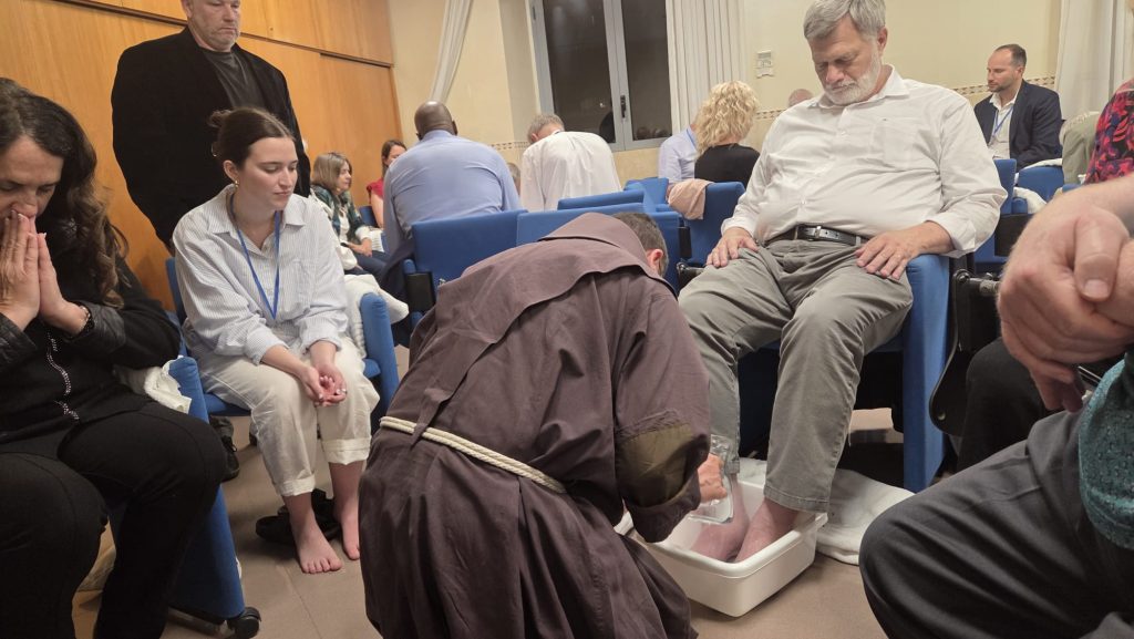 Foot washing ceremony at the International Charismatic Conference