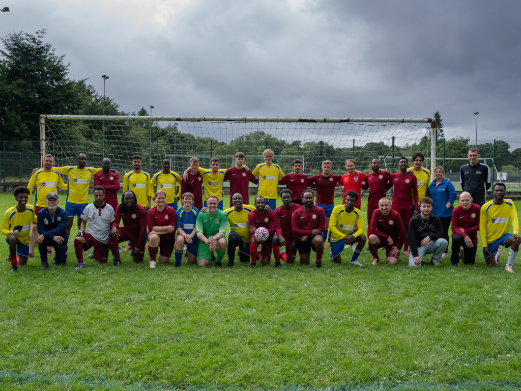 Hope FC and Unity United teams