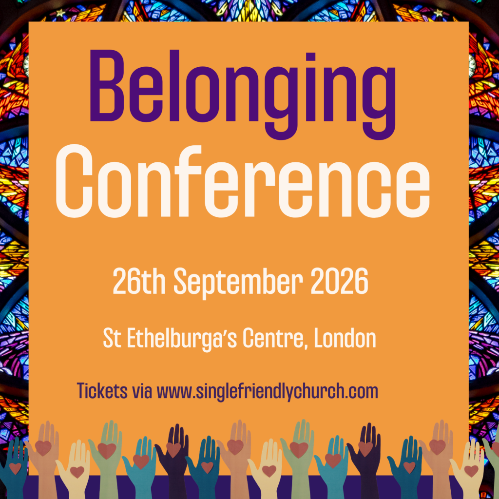 Advert for Single Friendly Church Belonging Conference 2026