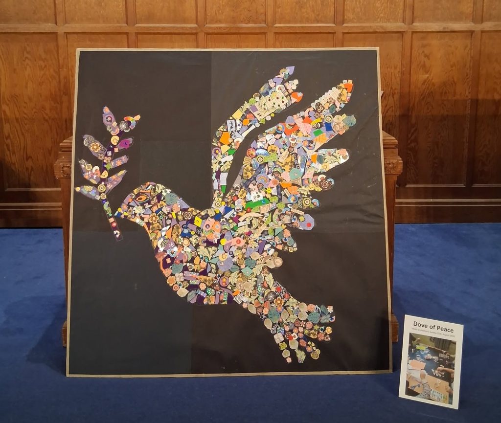 Dove of peace collage by Hathersage Methodist Church 