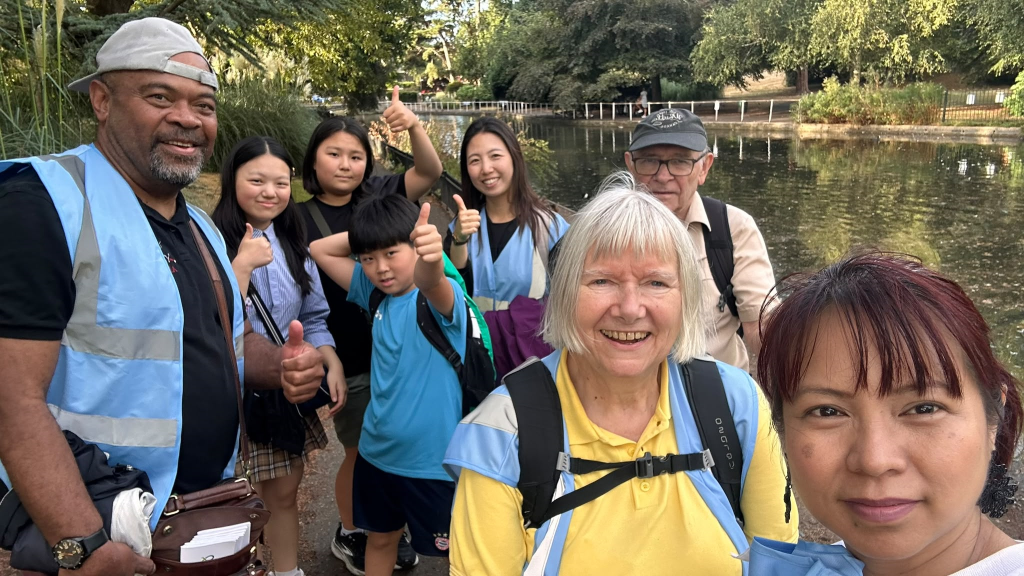 Walkers on the south east Tyndale walk